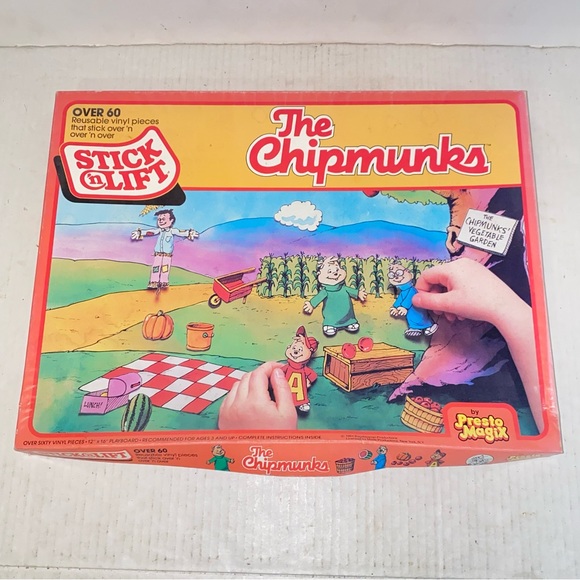 Vintage 1984 Presto Magix Stick n Lift The Chipmunks Complete - Picture 8 of 8